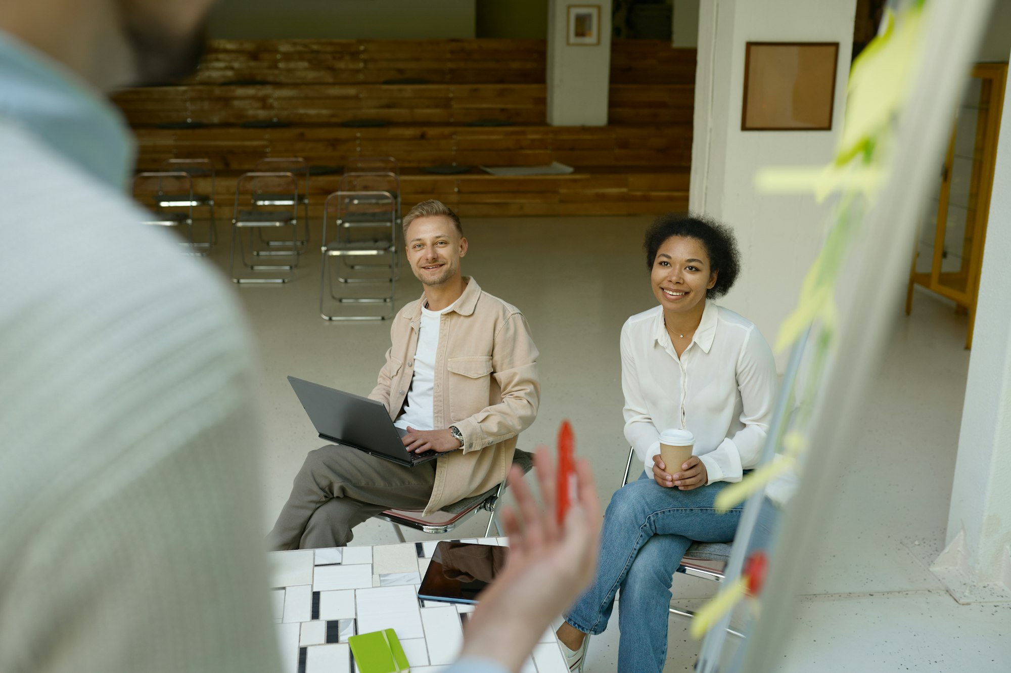 Business meeting or training class in office conference room